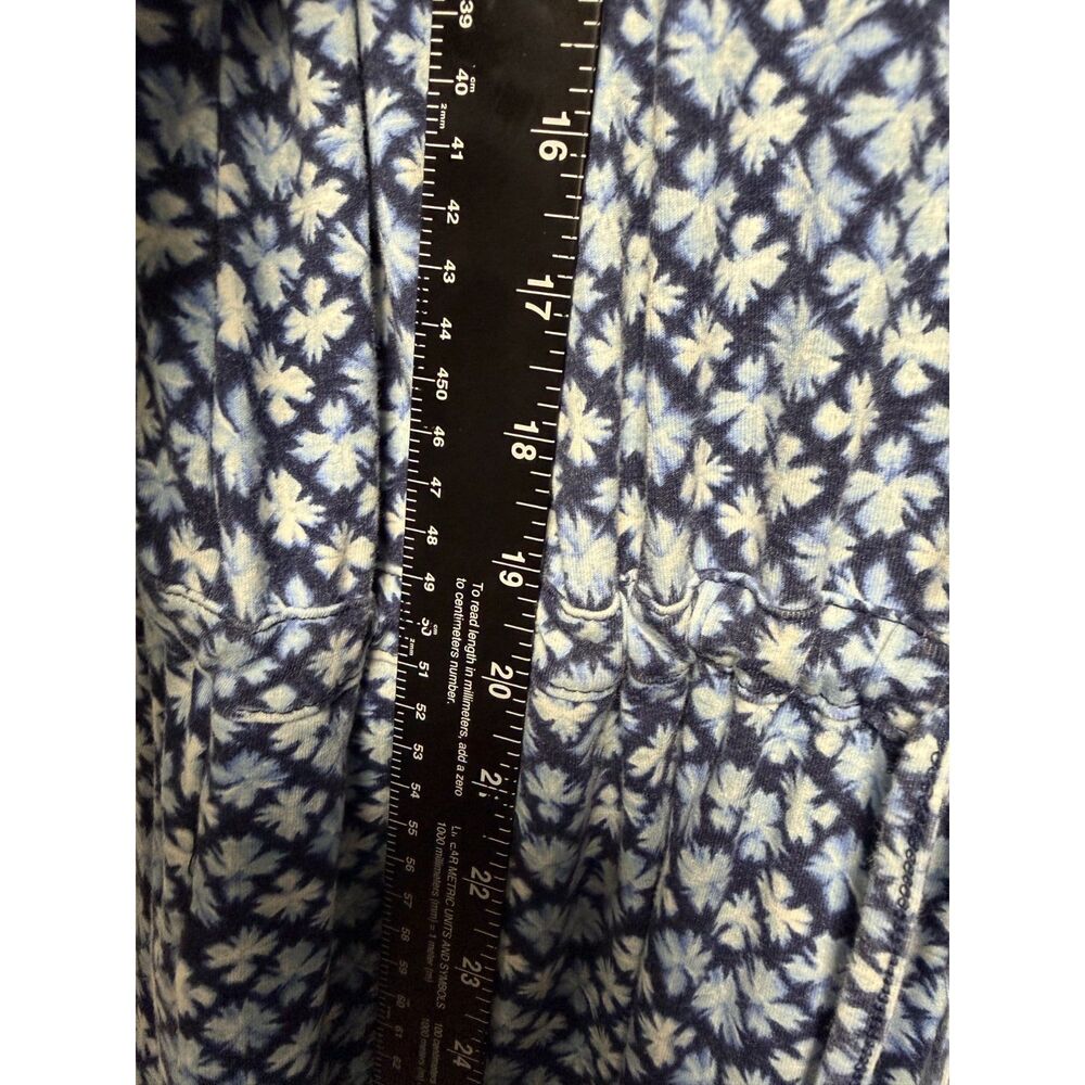 Lands' End Geo Clover Print Knee Length Dress M 10-12 Drawstring Waist Pockets - Picture 9 of 13